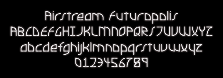 Screenshot of Airstream Futuropolis Regular Font