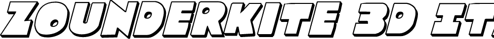 Preview image for Zounderkite 3D Italic