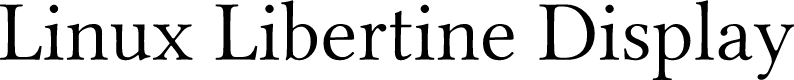 Preview image for Linux Libertine Display
