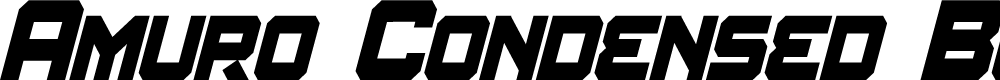 Preview image for Amuro Condensed Bold Italic