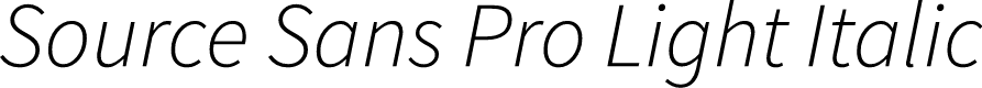 Preview image for Source Sans Pro Light Italic