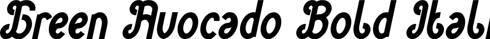 Preview image for Green Avocado Bold Italic