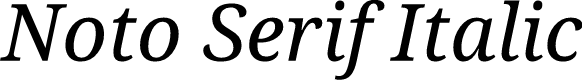 Preview image for Noto Serif Italic