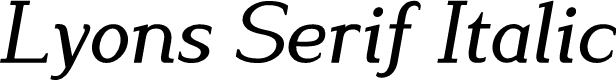 Preview image for Lyons Serif Italic