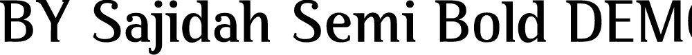Preview image for BY Sajidah Semi Bold DEMO