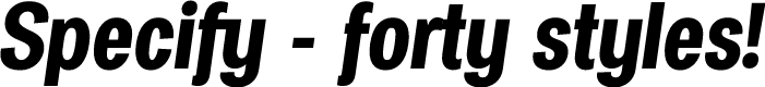 Preview image for Specify PERSONAL Condensed Bold Italic