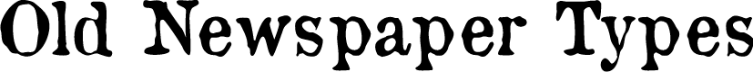 Preview image for OldNewspaperTypes