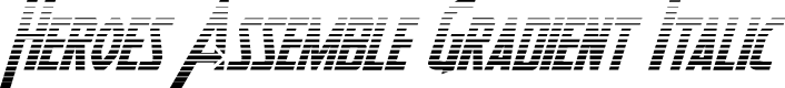 Preview image for Heroes Assemble Gradient Italic