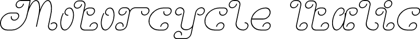 Preview image for Motorcycle Italic