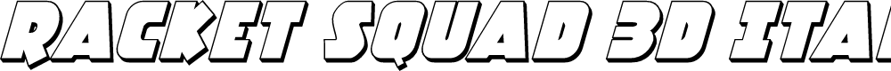 Preview image for Racket Squad 3D Italic