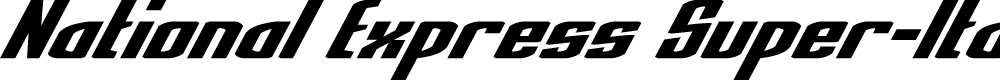 Preview image for National Express Super-Italic
