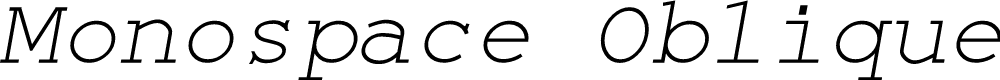 Preview image for Monospace Oblique