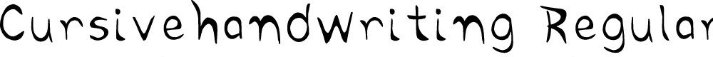 Preview image for Cursivehandwriting Regular