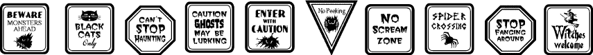 Preview image for 12 Halloween Signs LT