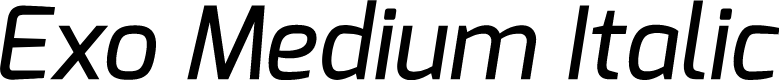Preview image for Exo Medium Italic