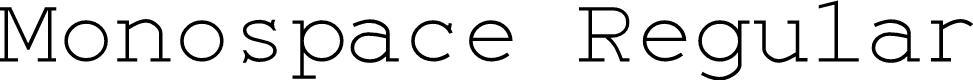 Preview image for Monospace Regular