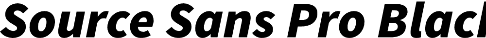 Preview image for Source Sans Pro Black Italic