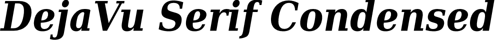 Preview image for DejaVu Serif Condensed Bold Italic