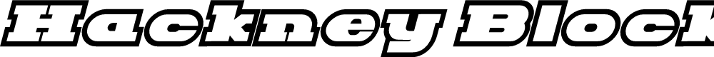 Preview image for Hackney Block Outline Italic