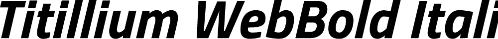 Preview image for Titillium WebBold Italic