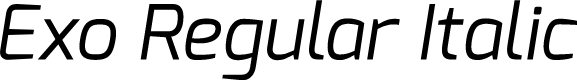 Preview image for Exo Regular Italic
