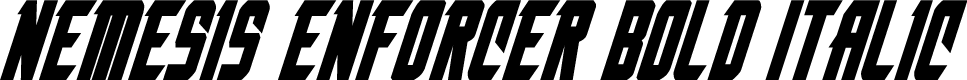 Preview image for Nemesis Enforcer Bold Italic