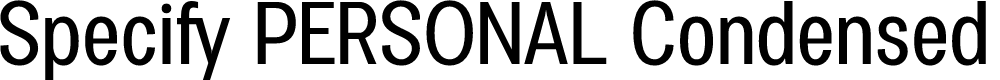 Preview image for Specify PERSONAL Condensed Medium