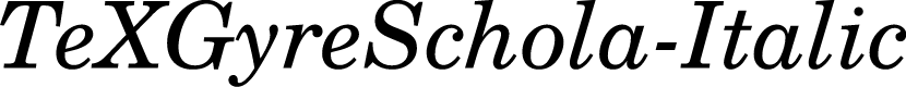 Preview image for TeXGyreSchola-Italic