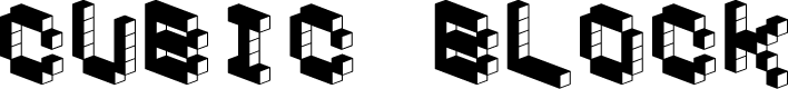 Preview image for DemonCubicBlockFont Dark