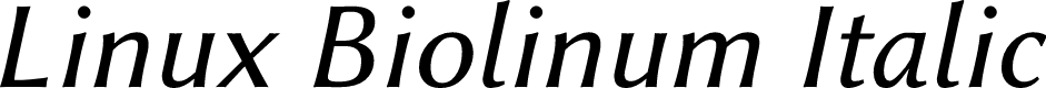 Preview image for Linux Biolinum Italic