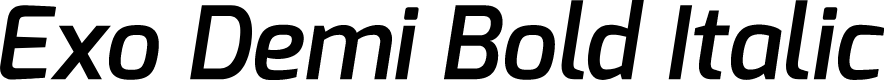 Preview image for Exo Demi Bold Italic