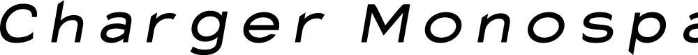 Preview image for Charger Monospace Extended Italic