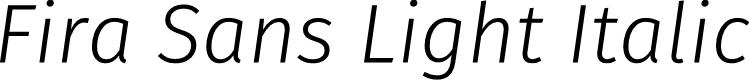 Preview image for Fira Sans Light Italic