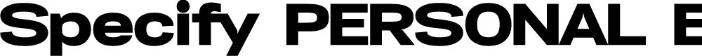Preview image for Specify PERSONAL Expanded Black