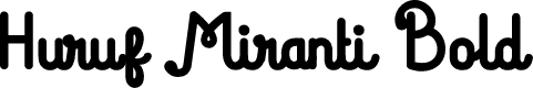 Preview image for Huruf Miranti Bold