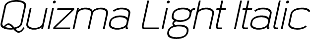 Preview image for Quizma Light Italic Demo