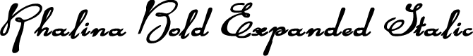 Preview image for Rhalina Bold Expanded Italic