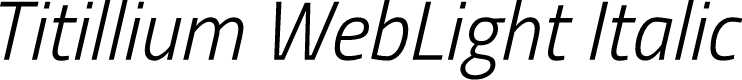 Preview image for Titillium WebLight Italic