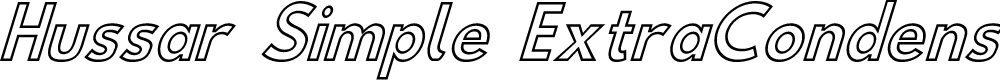 Preview image for Hussar Simple ExtraCondensed Ghost Oblique Three