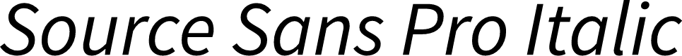 Preview image for Source Sans Pro Italic