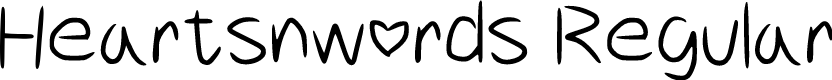 Preview image for Heartsnwords Regular