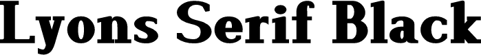 Preview image for Lyons Serif Black