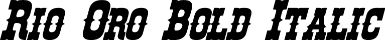 Preview image for Rio Oro Bold Italic
