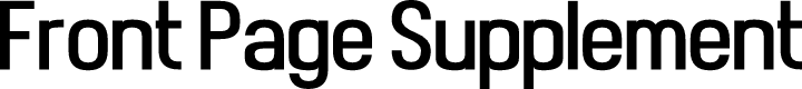 Preview image for Front Page Supplement