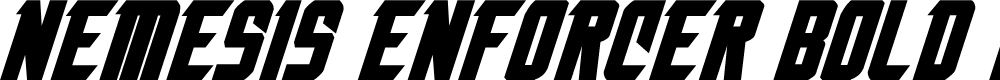 Preview image for Nemesis Enforcer Bold Expanded Italic