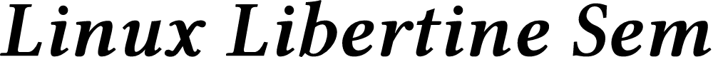 Preview image for Linux Libertine Semibold Italic