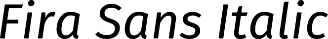 Preview image for Fira Sans Italic