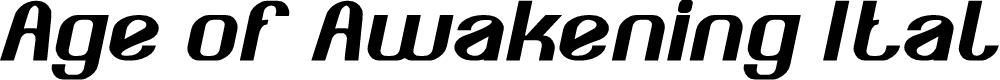 Preview image for Age of Awakening Italic