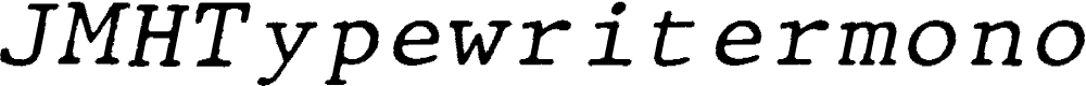 Preview image for JMHTypewritermono-Italic