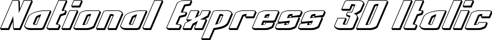 Preview image for National Express 3D Italic